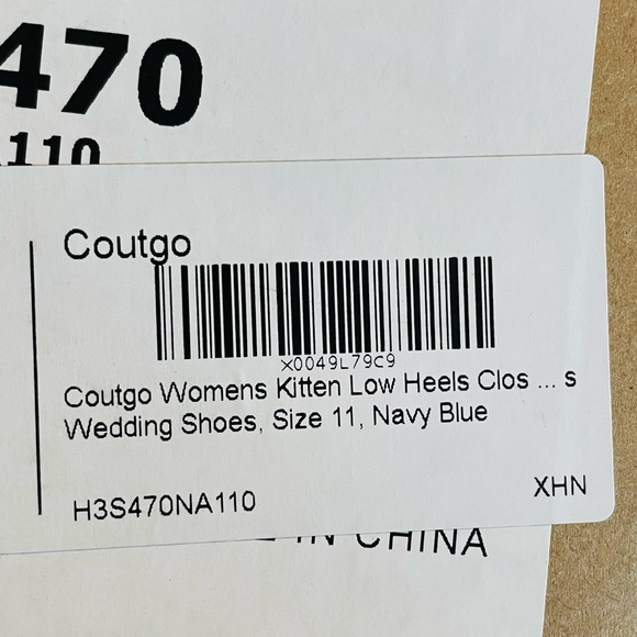 Coutgo navy suede heels with ankle strap - Picture 7 of 7